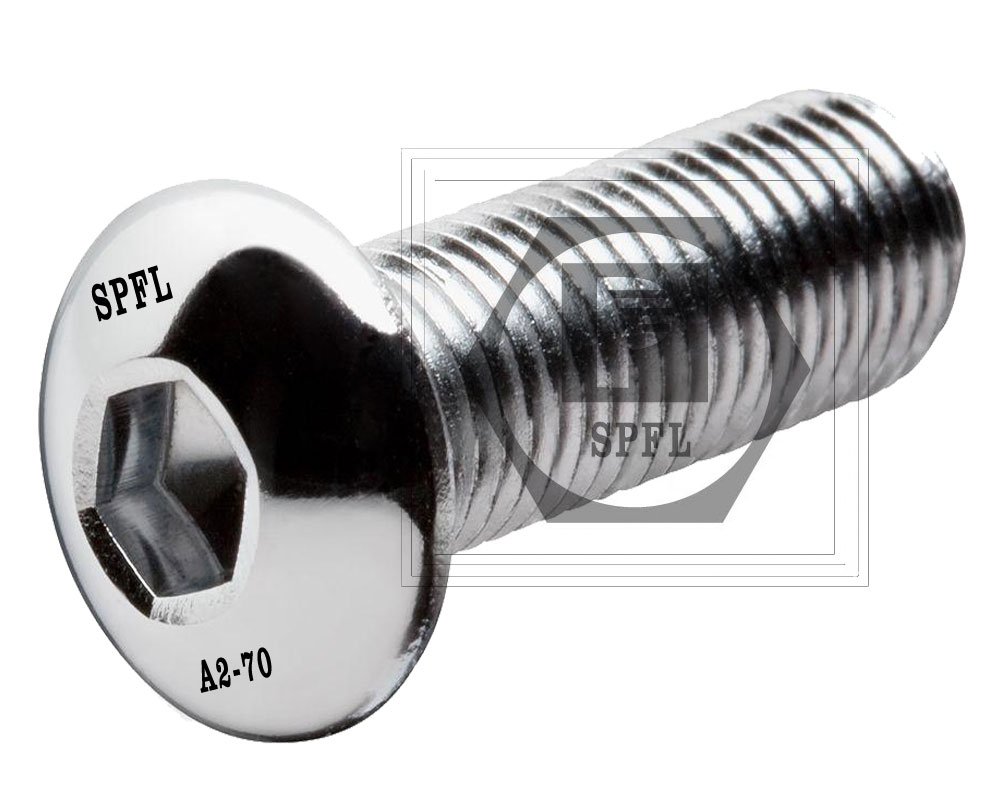 SPFL button head screw, grade A2-70