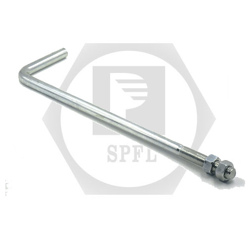 SPFL L bolt with threaded end and nuts
