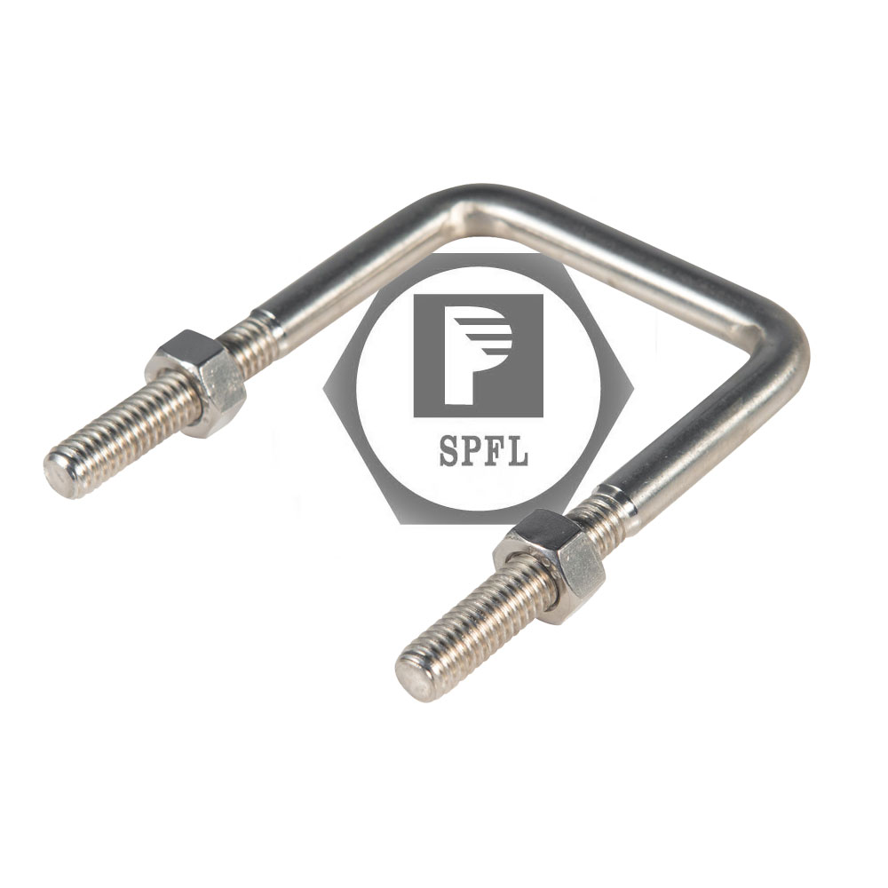 SPFL Square U bolt with threaded ends